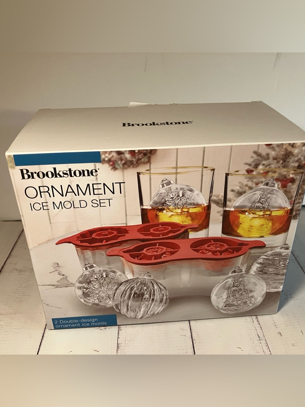 Brookstone Ornament Ice Mold Set Open Box Christmas Spheres Holiday